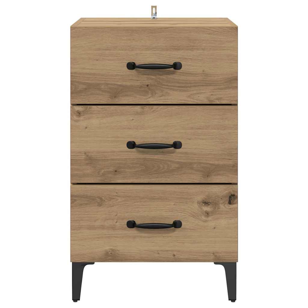 vidaXL Κομοδίνο Artisan Oak 40 x 40.5 x 66 εκ Επεξεργασμένο ξύλο