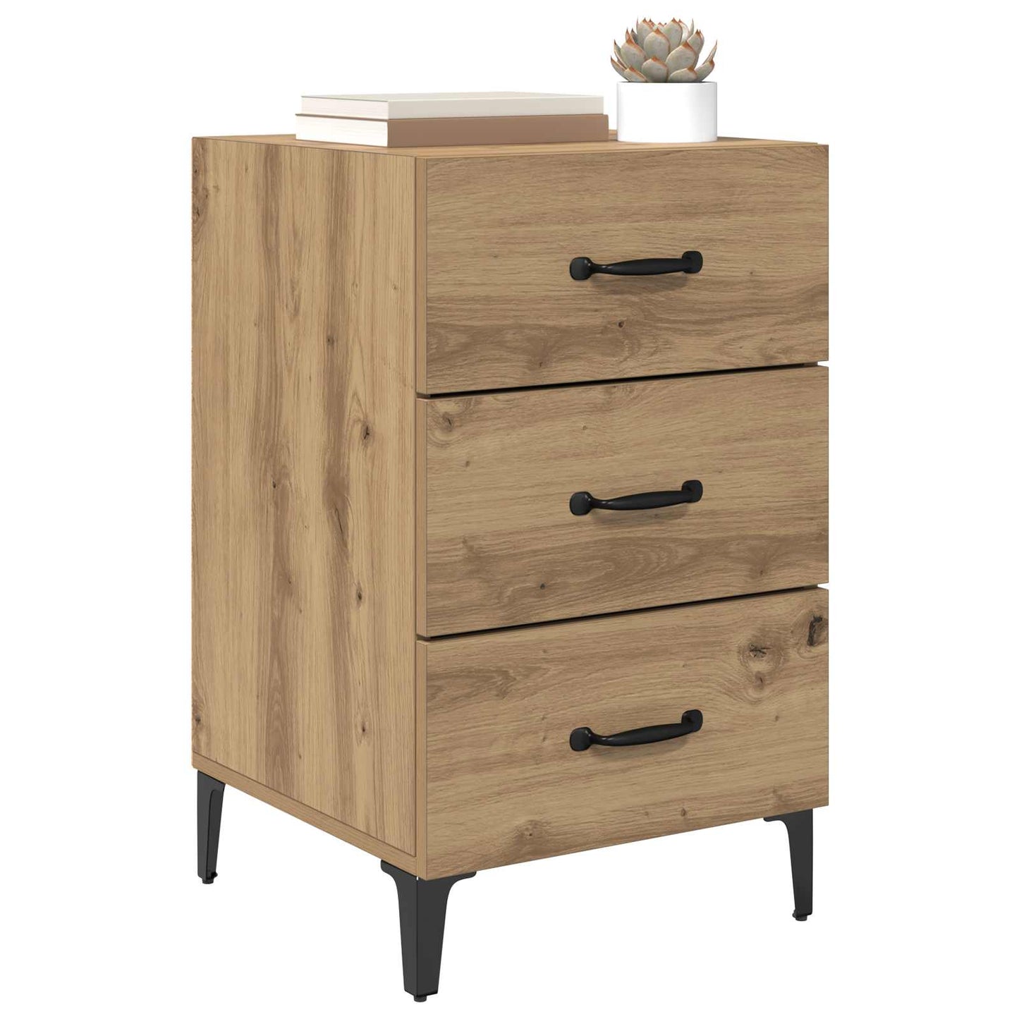 vidaXL Κομοδίνο Artisan Oak 40 x 40.5 x 66 εκ Επεξεργασμένο Ξύλο