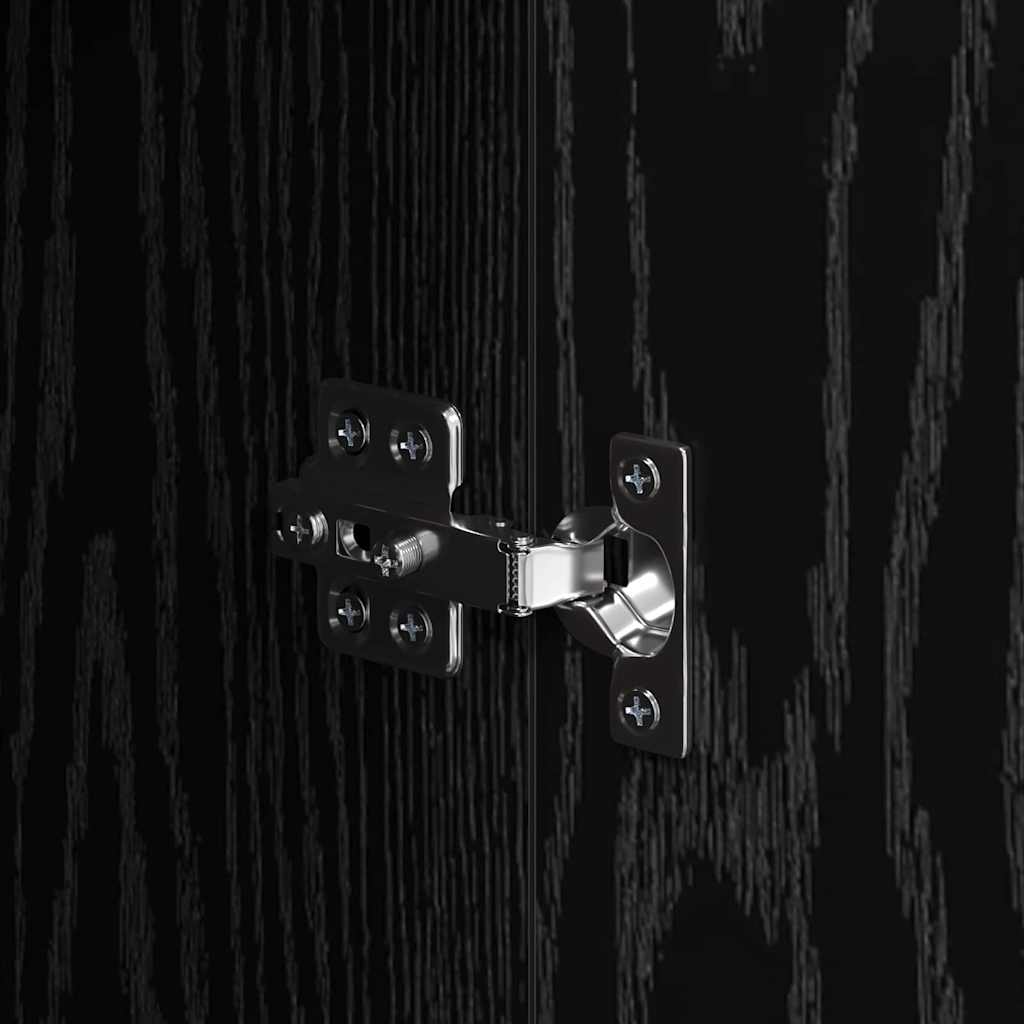 vidaXL Πλαϊνό γραφείο Μαύρη Οξυά 70 x 34 x 90 εκ. Επεξεργασμένο ξύλο