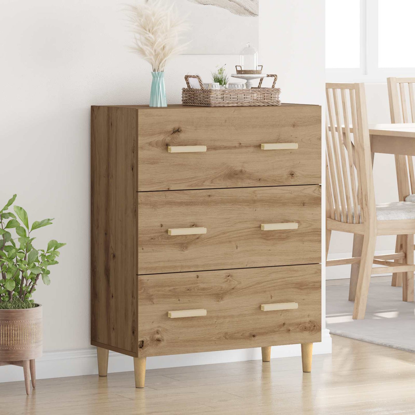 vidaXL Πλαϊνό γραφείο Artisan Oak 69,5 x 34 x 90 εκ.