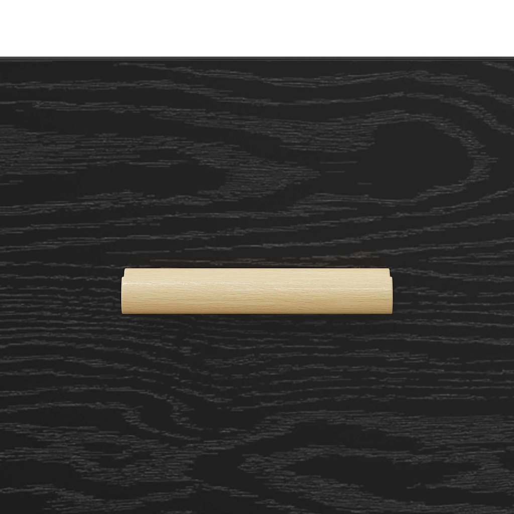 vidaXL Πλαϊνό γραφείο Μαύρη Οξυά 69,5 x 34 x 90 εκ. Επεξεργασμένο ξύλο