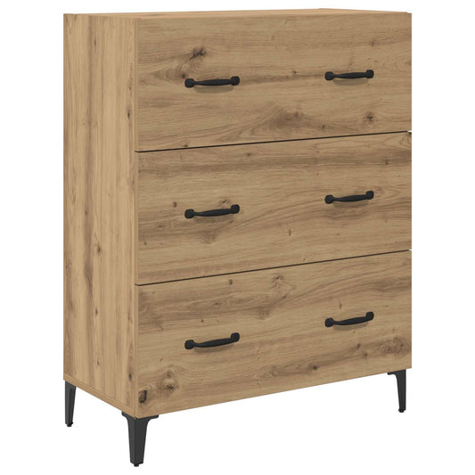 vidaXL Πλαϊνό γραφείο με συρτάρι Artisan Oak 69,5 x 34 x 90 εκ.