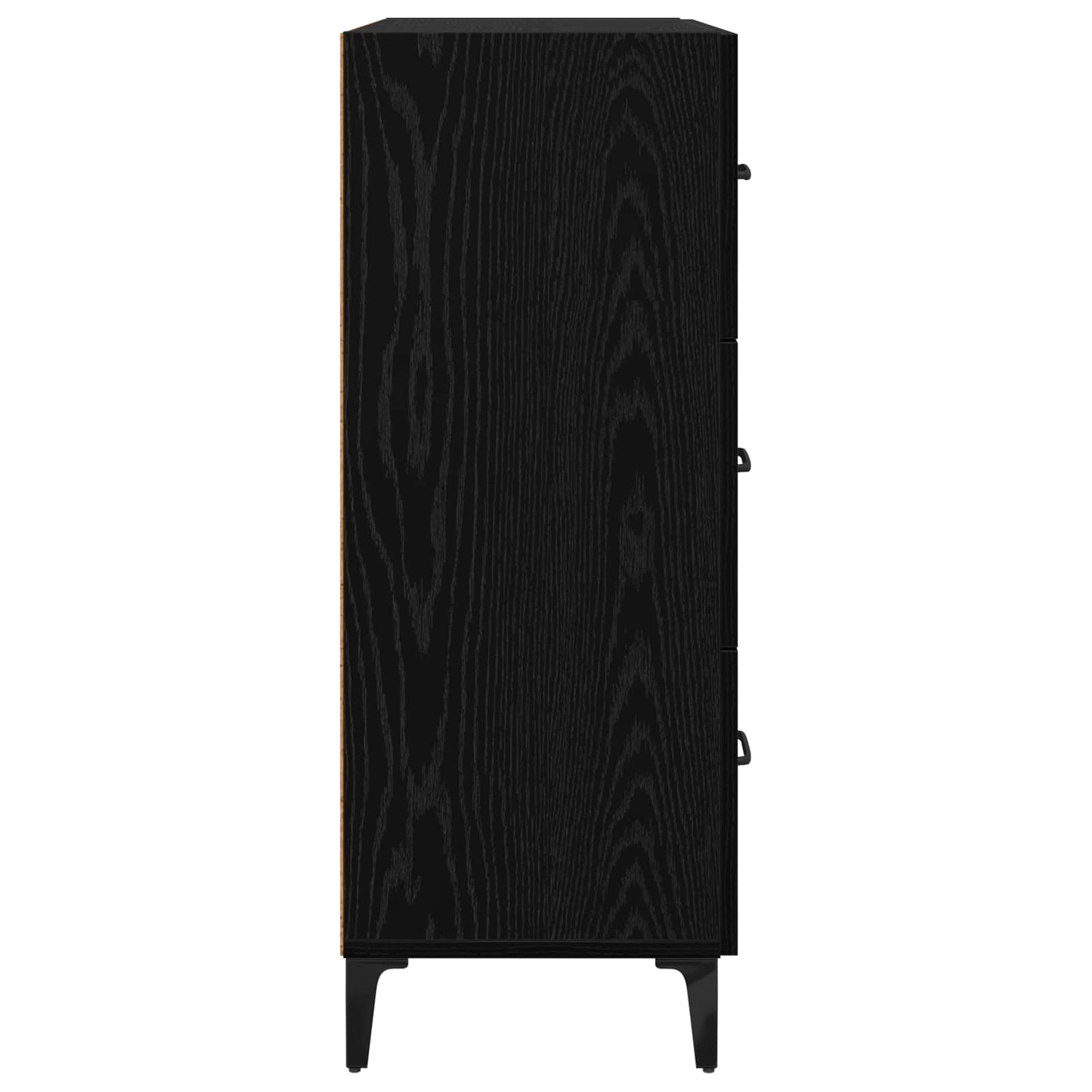 vidaXL Πλαϊνό γραφείο με συρτάρι Μαύρη Οξυά 69,5 x 34 x 90 εκ.