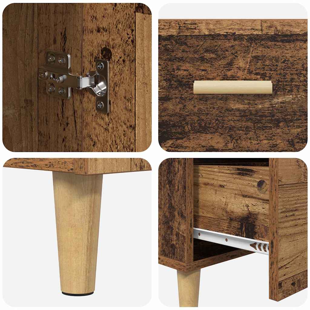 vidaXL Πλαϊνό γραφείο Παλαιό ξύλο 34 x 69.5 x 90 εκ Επεξεργασμένο ξύλο