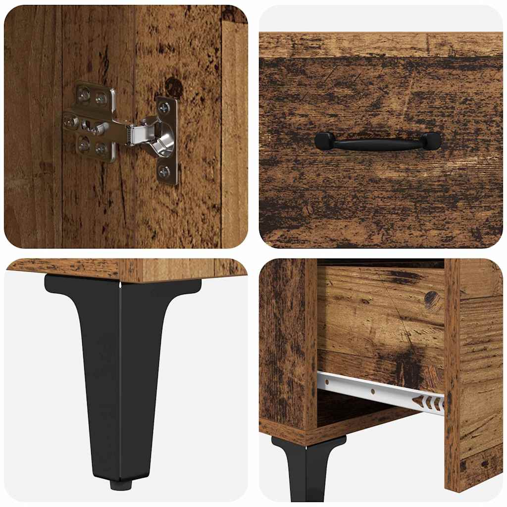 vidaXL Πλαϊνό γραφείο Παλιό ξύλο 69,5 x 34 x 90 εκ. Επεξεργασμένο ξύλο