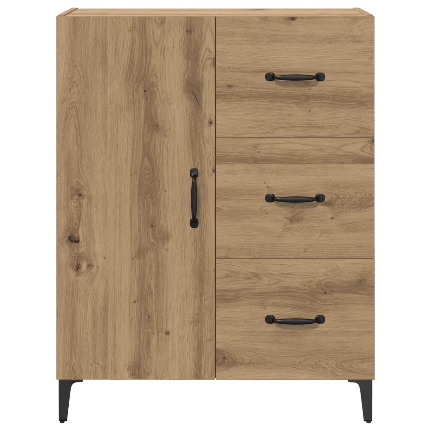 vidaXL Πλαϊνό γραφείο με συρτάρι Artisan Oak 69,5 x 34 x 90 εκ.