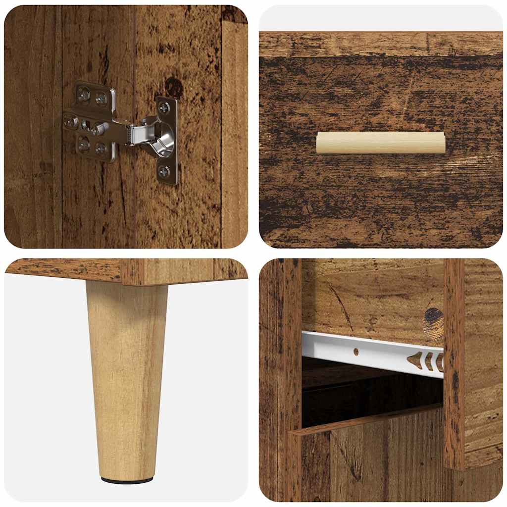 vidaXL Πλαϊνό γραφείο Παλαιό ξύλο 34 x 69.5 x 89 εκ Επεξεργασμένο ξύλο