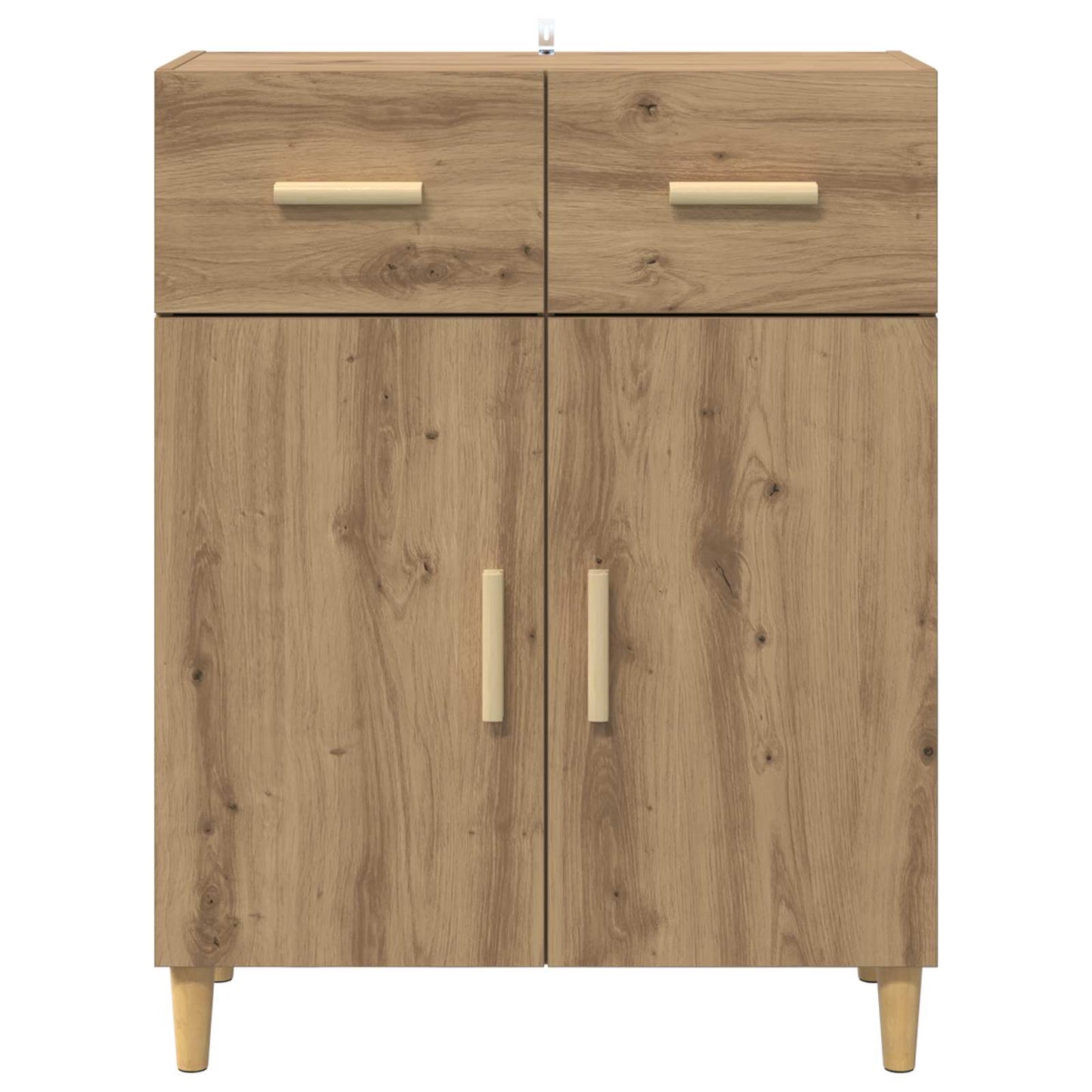 vidaXL Πλαϊνό γραφείο με συρτάρι artisan δρυς 34 x 69.5 x 89 εκ