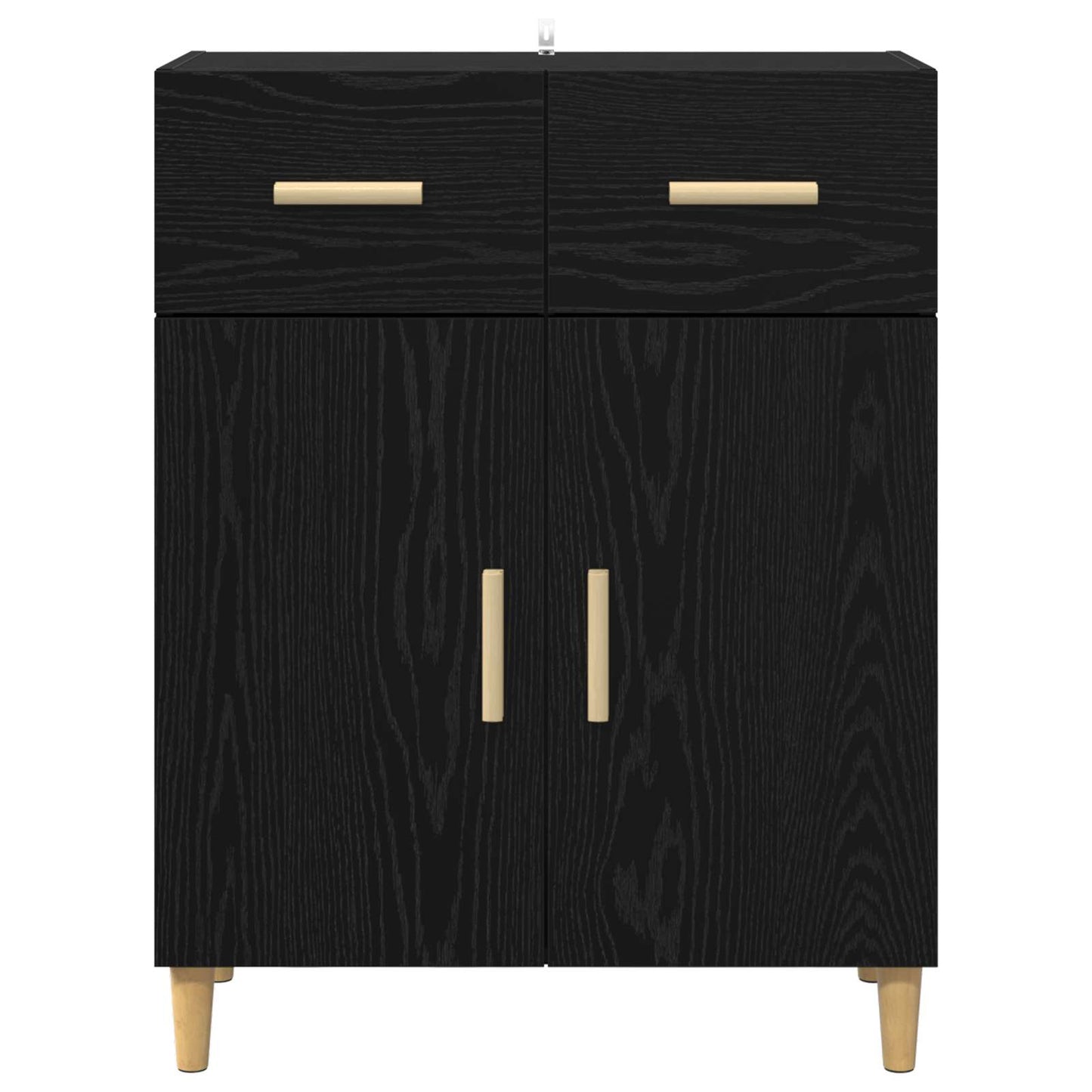 vidaXL Πλαϊνό γραφείο Μαύρη δρυς 34 x 69.5 x 89 εκ Επεξεργασμένο ξύλο