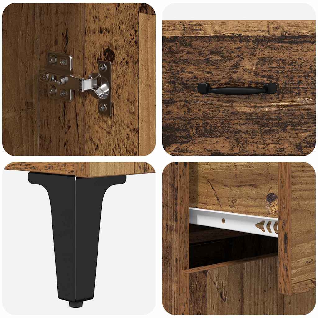 vidaXL Πλαϊνό γραφείο Παλιό ξύλο 69,5 x 34 x 90 εκ. Επεξεργασμένο ξύλο