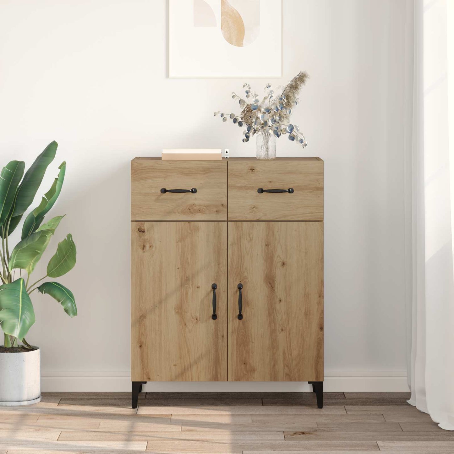 vidaXL Πλαϊνό γραφείο με συρτάρι Artisan Oak 69,5 x 34 x 90 εκ.