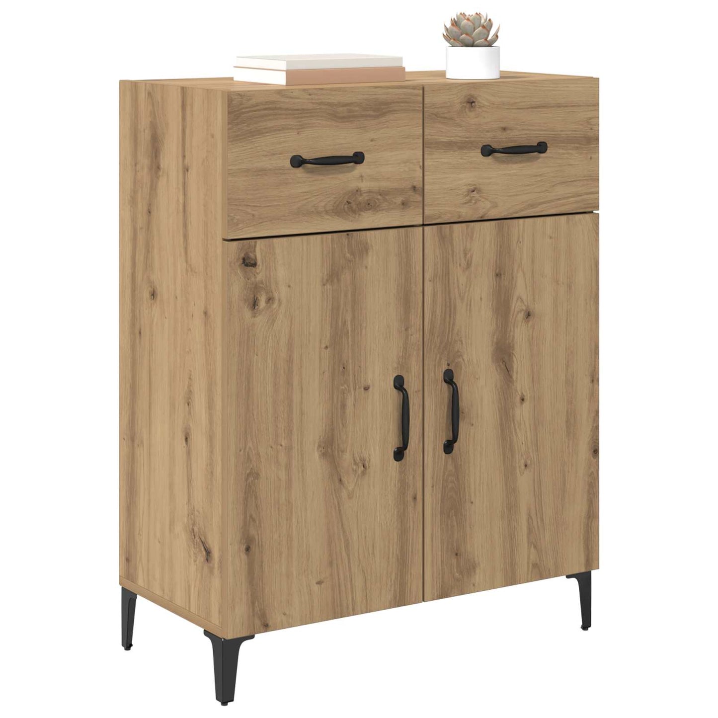 vidaXL Πλαϊνό γραφείο με συρτάρι Artisan Oak 69,5 x 34 x 90 εκ.