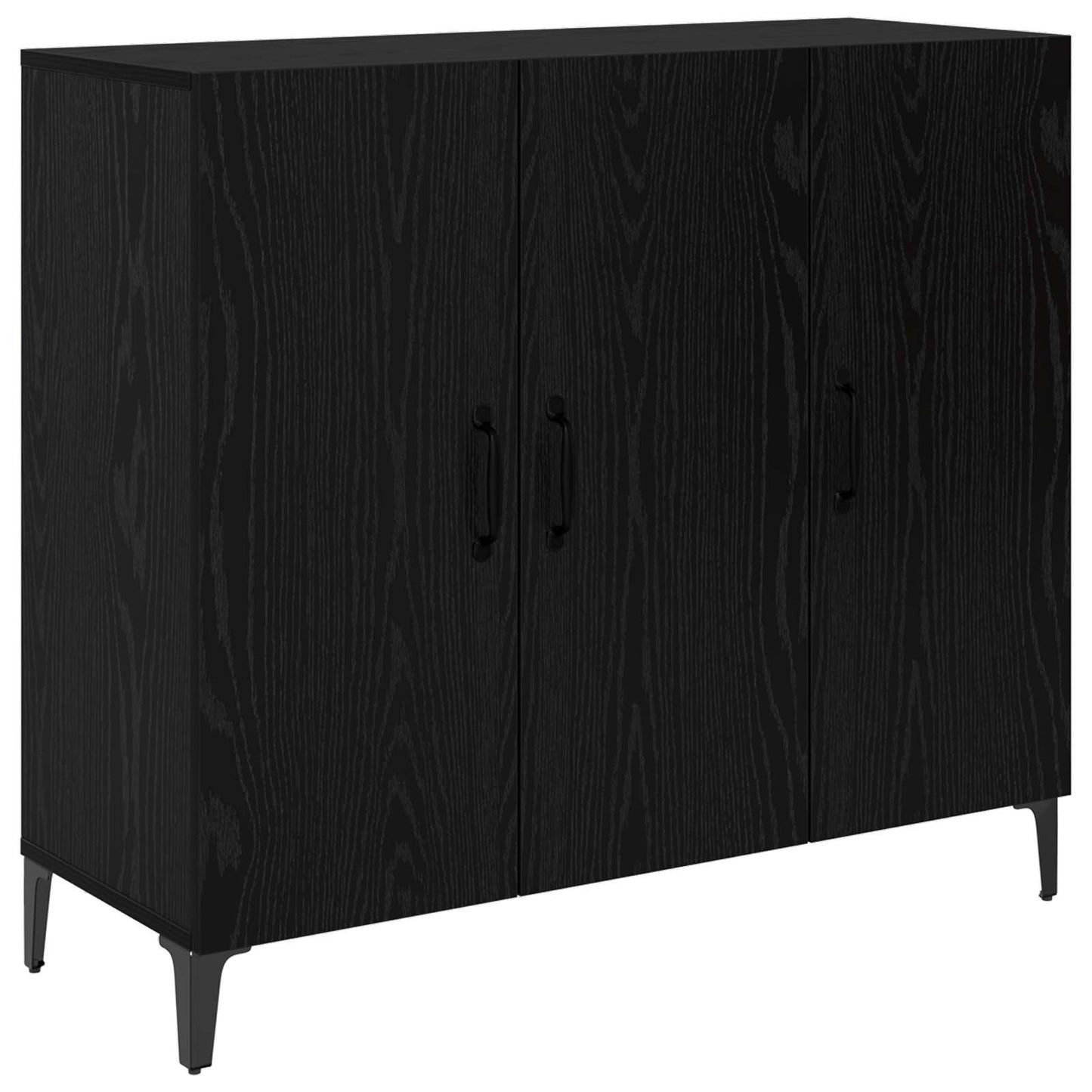 vidaXL Πλαϊνό γραφείο Μαύρη δρυς 34 x 90 x 80 εκ Επεξεργασμένο ξύλο
