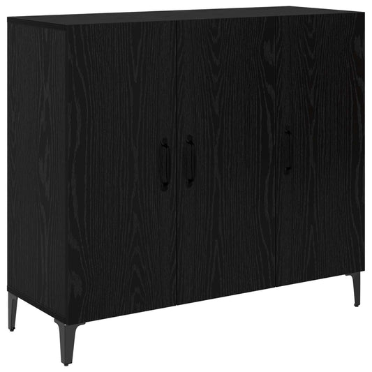 vidaXL Πλαϊνό γραφείο Μαύρη δρυς 34 x 90 x 80 εκ Επεξεργασμένο ξύλο