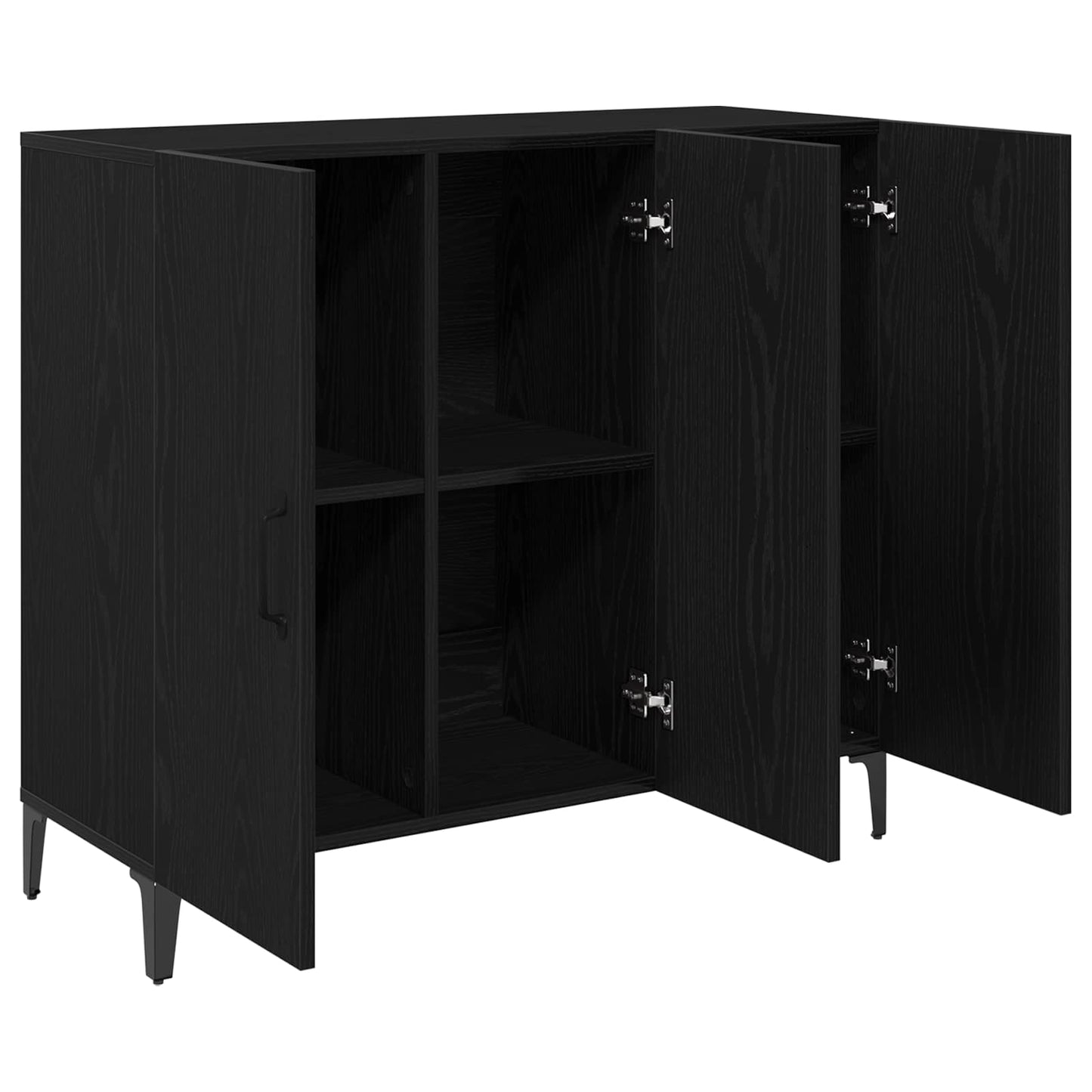 vidaXL Πλαϊνό γραφείο Μαύρη δρυς 34 x 90 x 80 εκ Επεξεργασμένο ξύλο