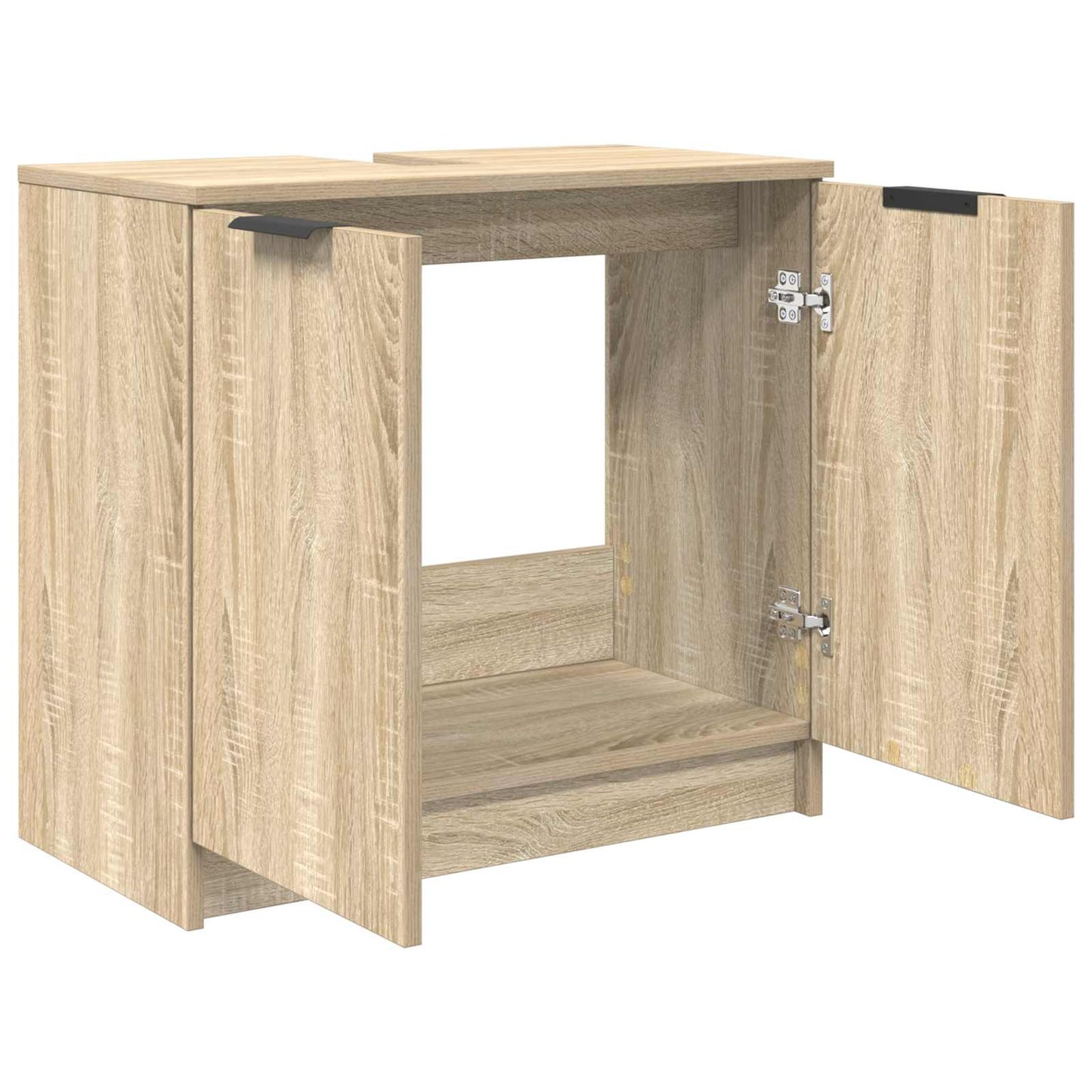 vidaXL Ντουλάπι Μπάνιου με αποθήκευση Δρύς Sonoma 64,5 x 33,5 x 59 εκ.