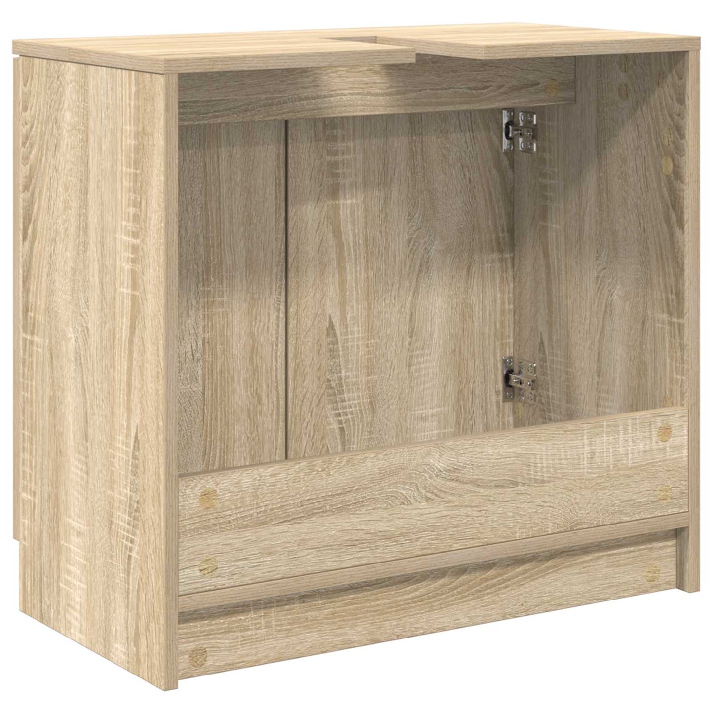 vidaXL Ντουλάπι Μπάνιου με αποθήκευση Δρύς Sonoma 64,5 x 33,5 x 59 εκ.