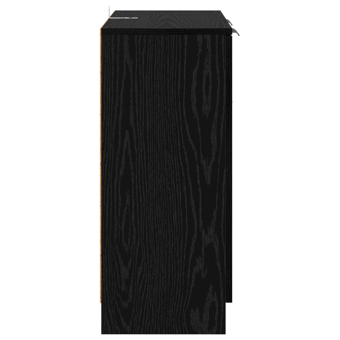 vidaXL Πλαϊνό γραφείο Μαύρη Οξυά 60 x 30 x 70 εκ. Επεξεργασμένο ξύλο