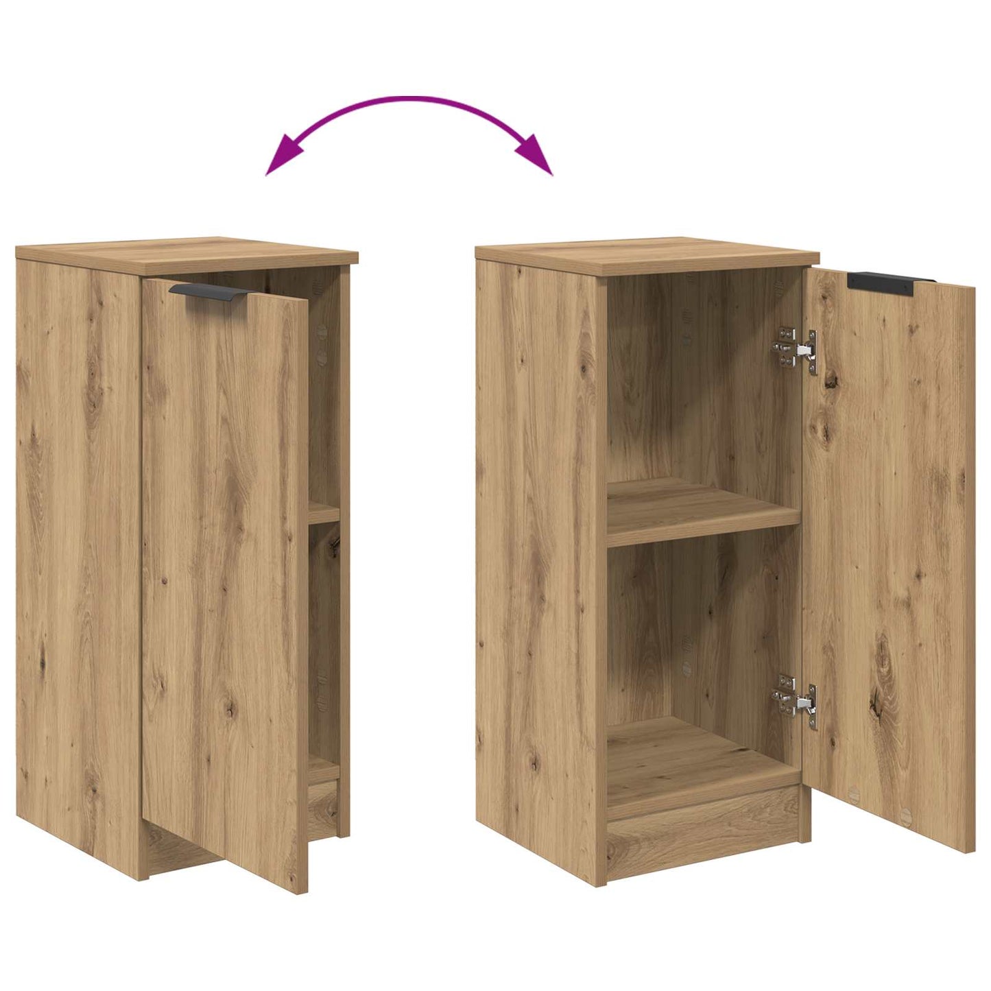 vidaXL Πλαϊνό γραφείο Artisan Oak 30 x 30 x 70 εκ. Επεξεργασμένο Ξύλο