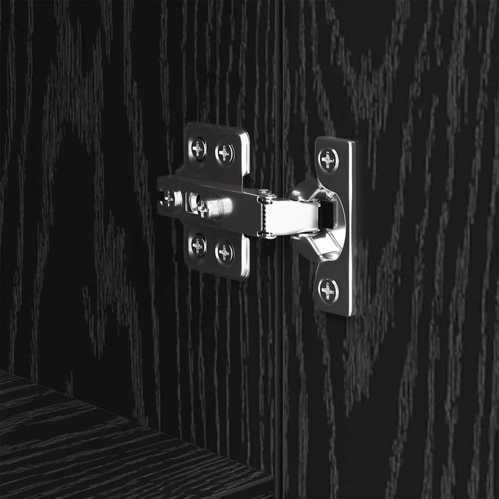 vidaXL Πλαϊνό γραφείο Μαύρη Οξυά 30 x 30 x 70 εκ. Επεξεργασμένο ξύλο