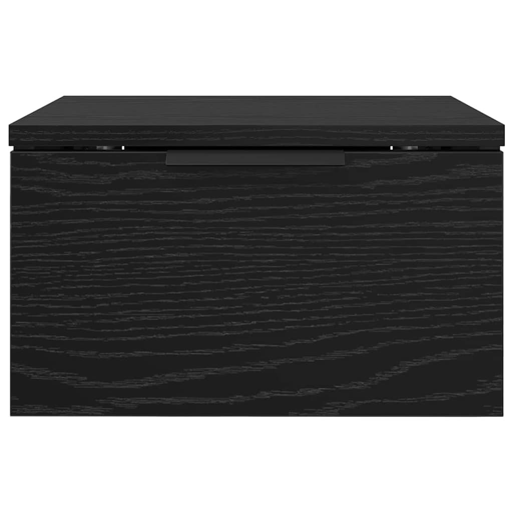 vidaXL Κομοδίνο 2 pcs Μαύρη Οξυά 34 x 30 x 20 εκ Επεξεργασμένο ξύλο