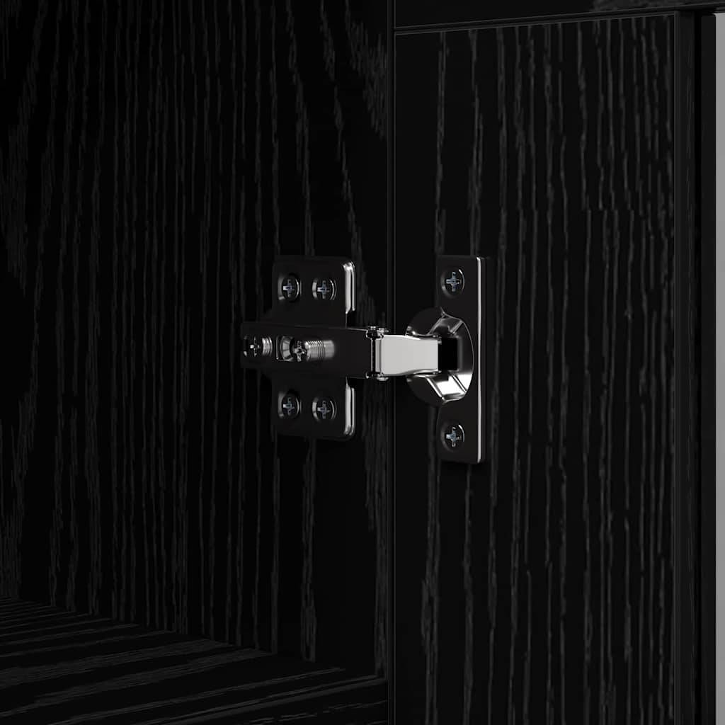 vidaXL Πλαϊνό γραφείο Μαύρη Οξυά 69,5 x 34 x 90 εκ. Επεξεργασμένο ξύλο