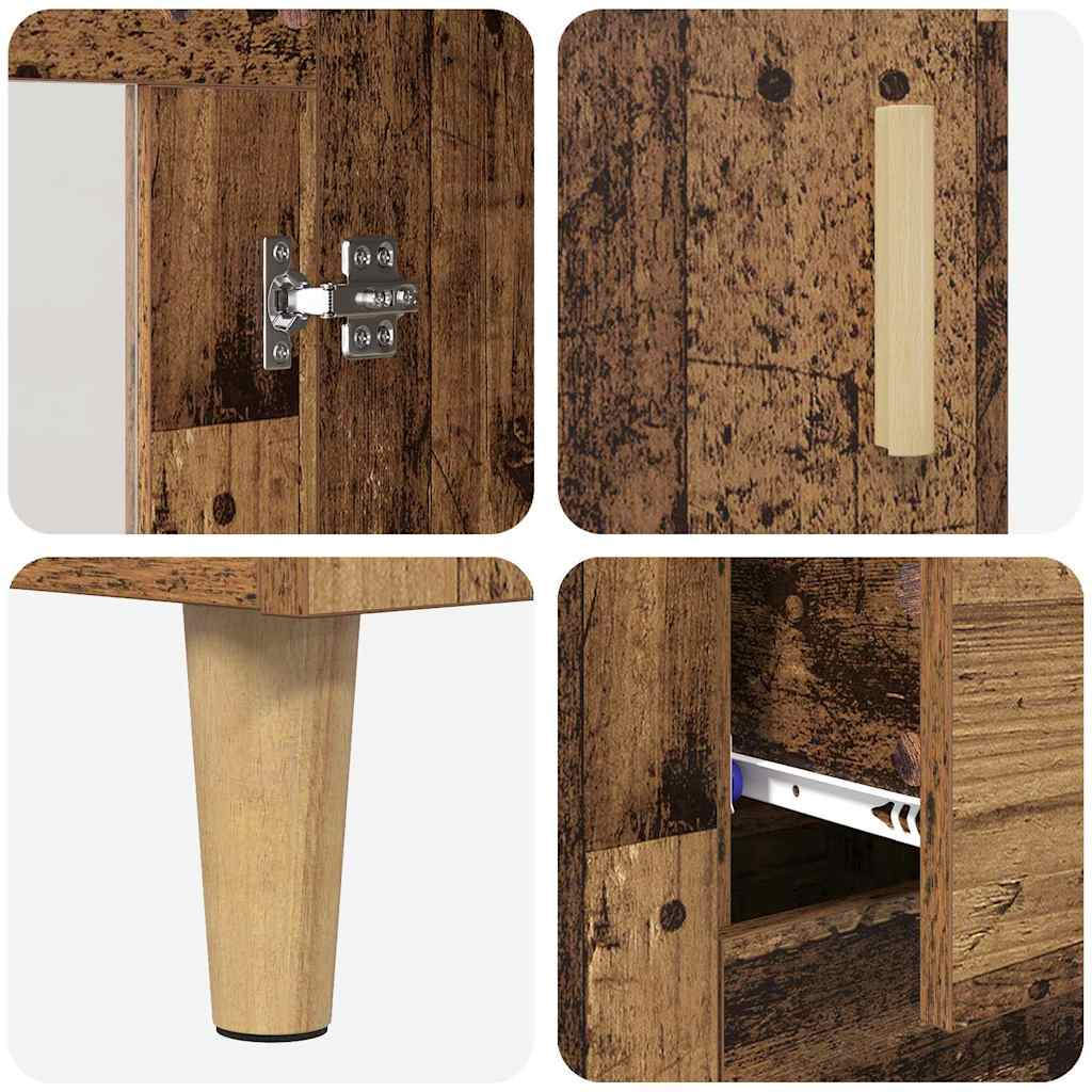 vidaXL Πλαϊνό γραφείο Παλιό Ξύλο 69,5 x 34 x 90 εκ. Επεξεργασμένο ξύλο