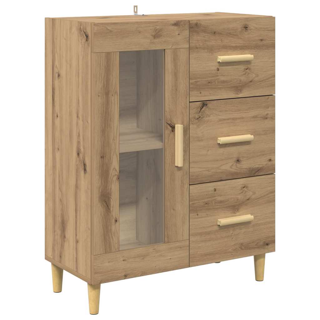 vidaXL Πλαϊνό γραφείο με συρτάρι Artisan Oak 69,5 x 34 x 90 εκ.
