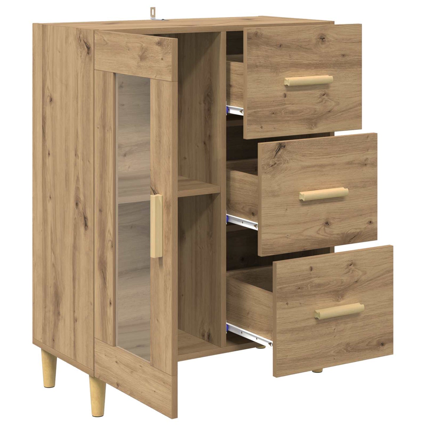 vidaXL Πλαϊνό γραφείο με συρτάρι Artisan Oak 69,5 x 34 x 90 εκ.