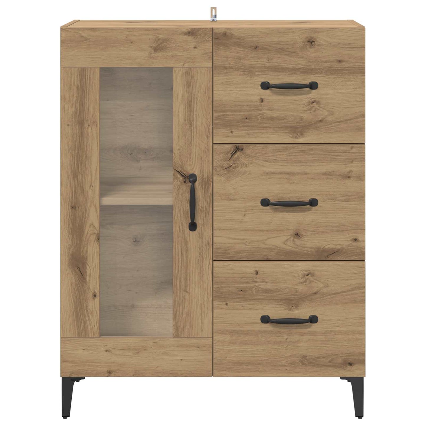 vidaXL Πλαϊνό γραφείο με συρτάρι Artisan Oak 69,5 x 34 x 90 εκ.