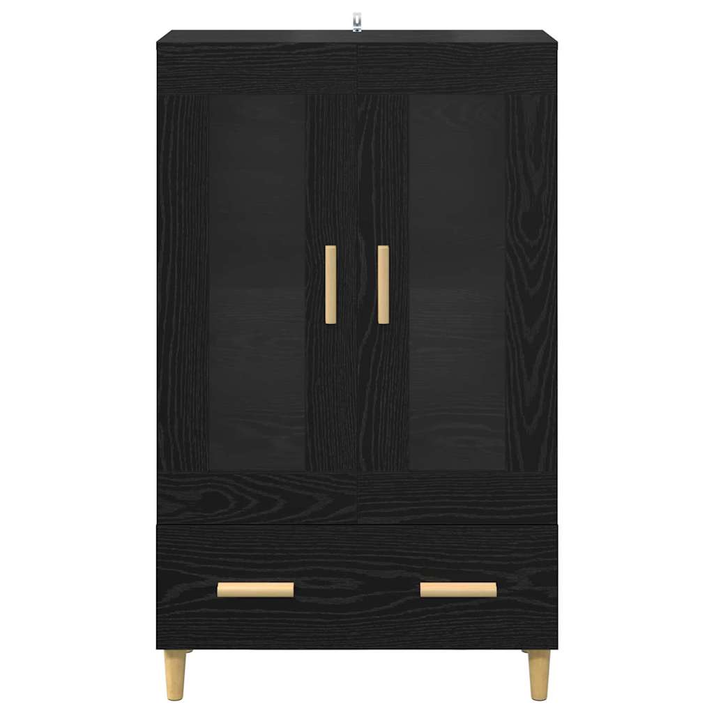 vidaXL Highboard Μαύρη Οξυά 70 x 31 x 115 εκ Επεξεργασμένο ξύλο
