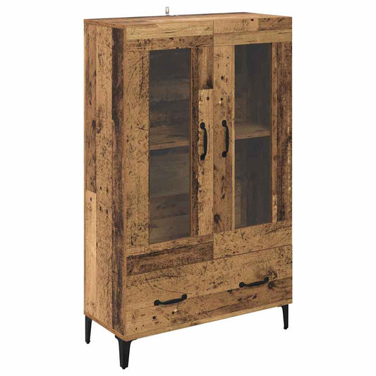 vidaXL Highboard με συρτάρι Παλιό Ξύλο 70 x 31 x 115 εκ