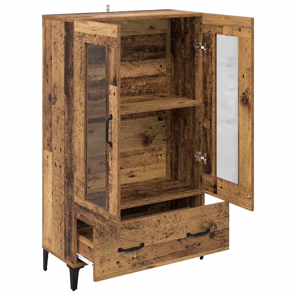 vidaXL Highboard με συρτάρι Παλιό Ξύλο 70 x 31 x 115 εκ