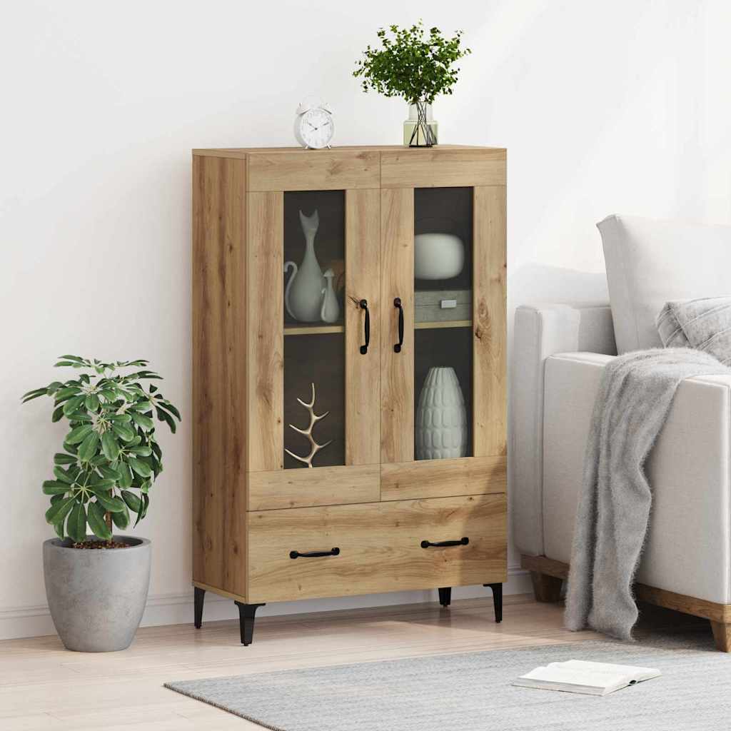 vidaXL Highboard με συρτάρι Artisan Oak 70 x 31 x 115 εκ