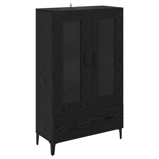 vidaXL Highboard με συρτάρι Μαύρη Οξυά 70 x 31 x 115 εκ