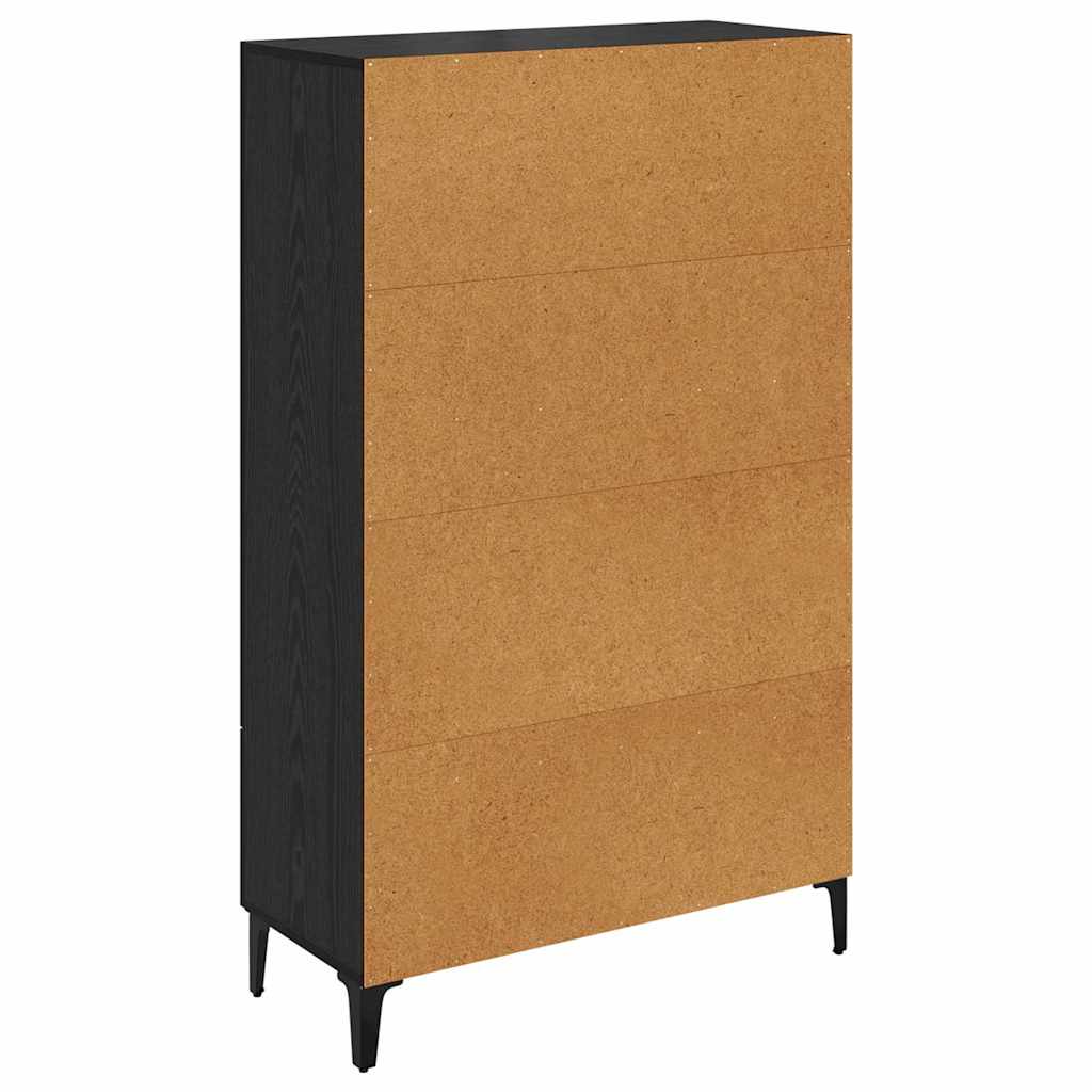 vidaXL Highboard με συρτάρι Μαύρη Οξυά 70 x 31 x 115 εκ
