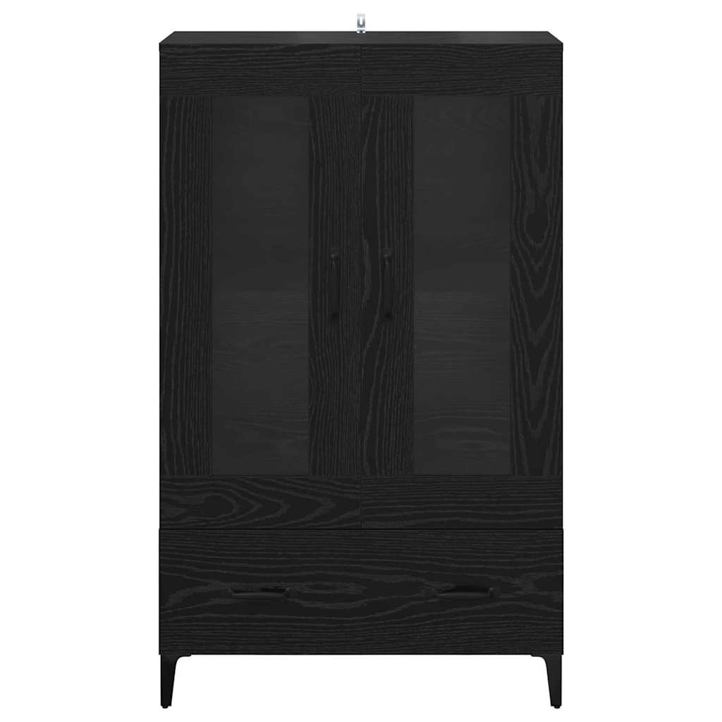 vidaXL Highboard με συρτάρι Μαύρη Οξυά 70 x 31 x 115 εκ