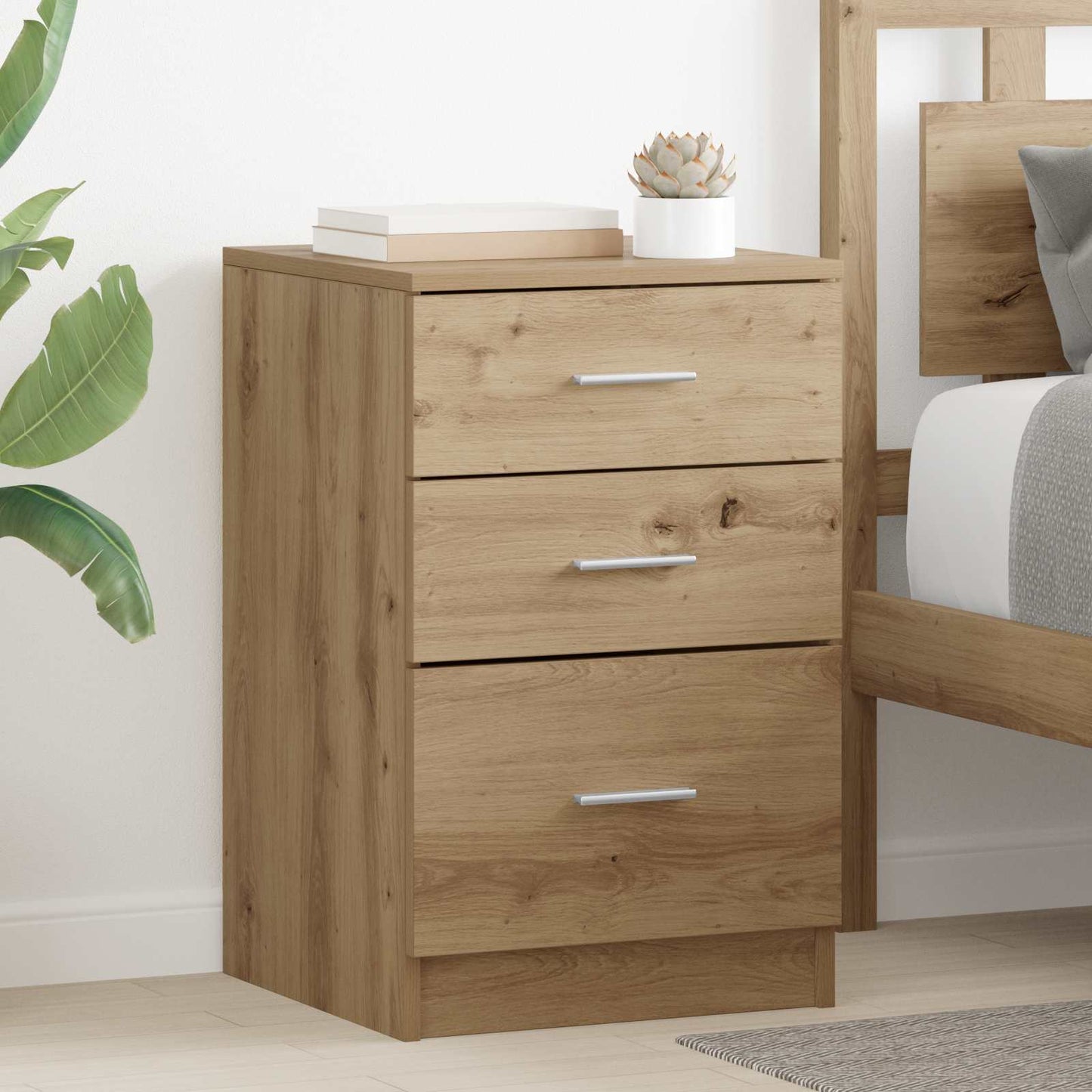 vidaXL Κομοδίνο Artisan Oak 40 x 40 x 63 εκ. Επεξεργασμένο Ξύλο