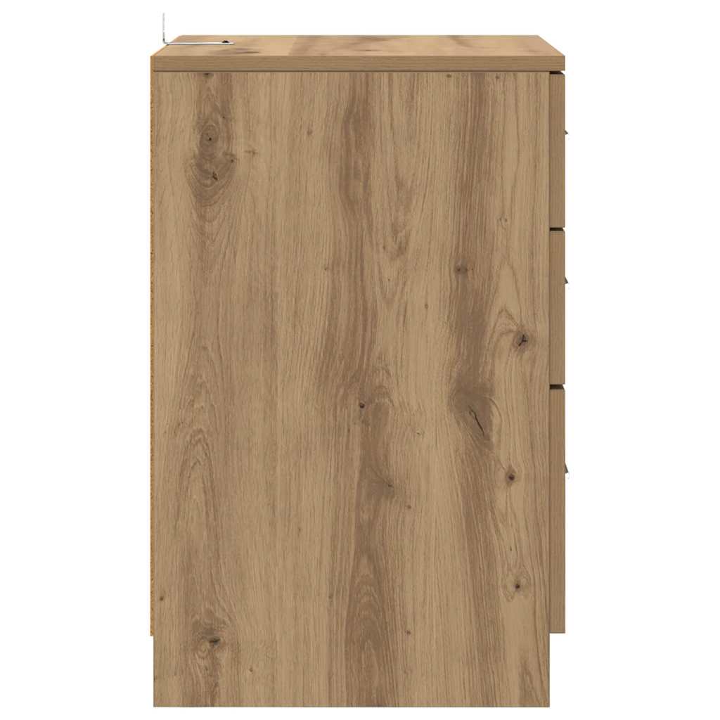 vidaXL Κομοδίνο Artisan Oak 40 x 40 x 63 εκ. Επεξεργασμένο ξύλο