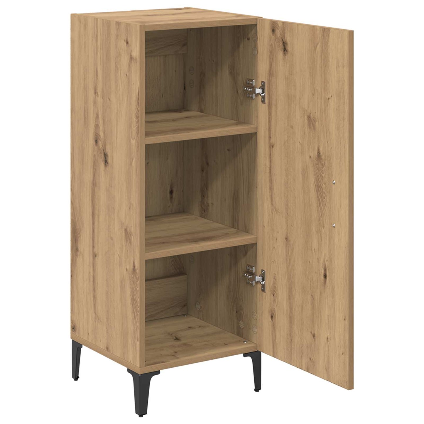 vidaXL Πλαϊνό γραφείο Επιτοίχιο Artisan Oak 34,5 x 34 x 90 εκ.