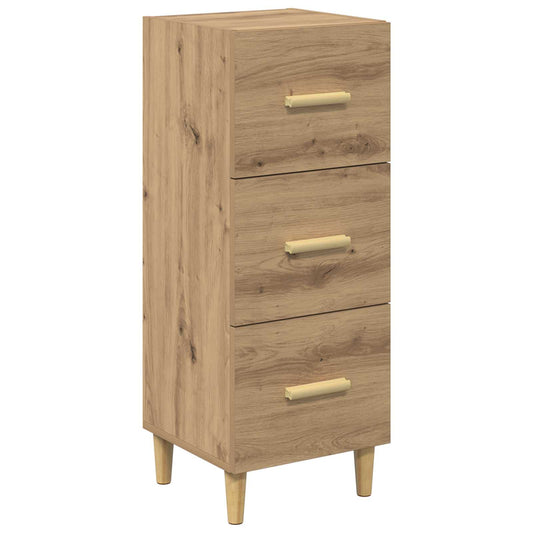 vidaXL Πλαϊνό γραφείο με συρτάρι artisan δρυς 34,5 x 34 x 90 εκ.