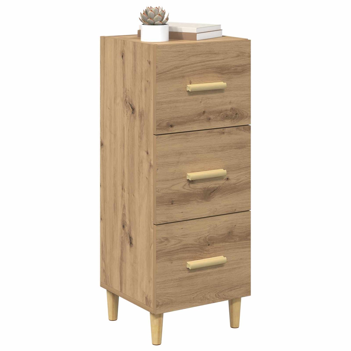 vidaXL Πλαϊνό γραφείο με συρτάρι artisan δρυς 34,5 x 34 x 90 εκ.