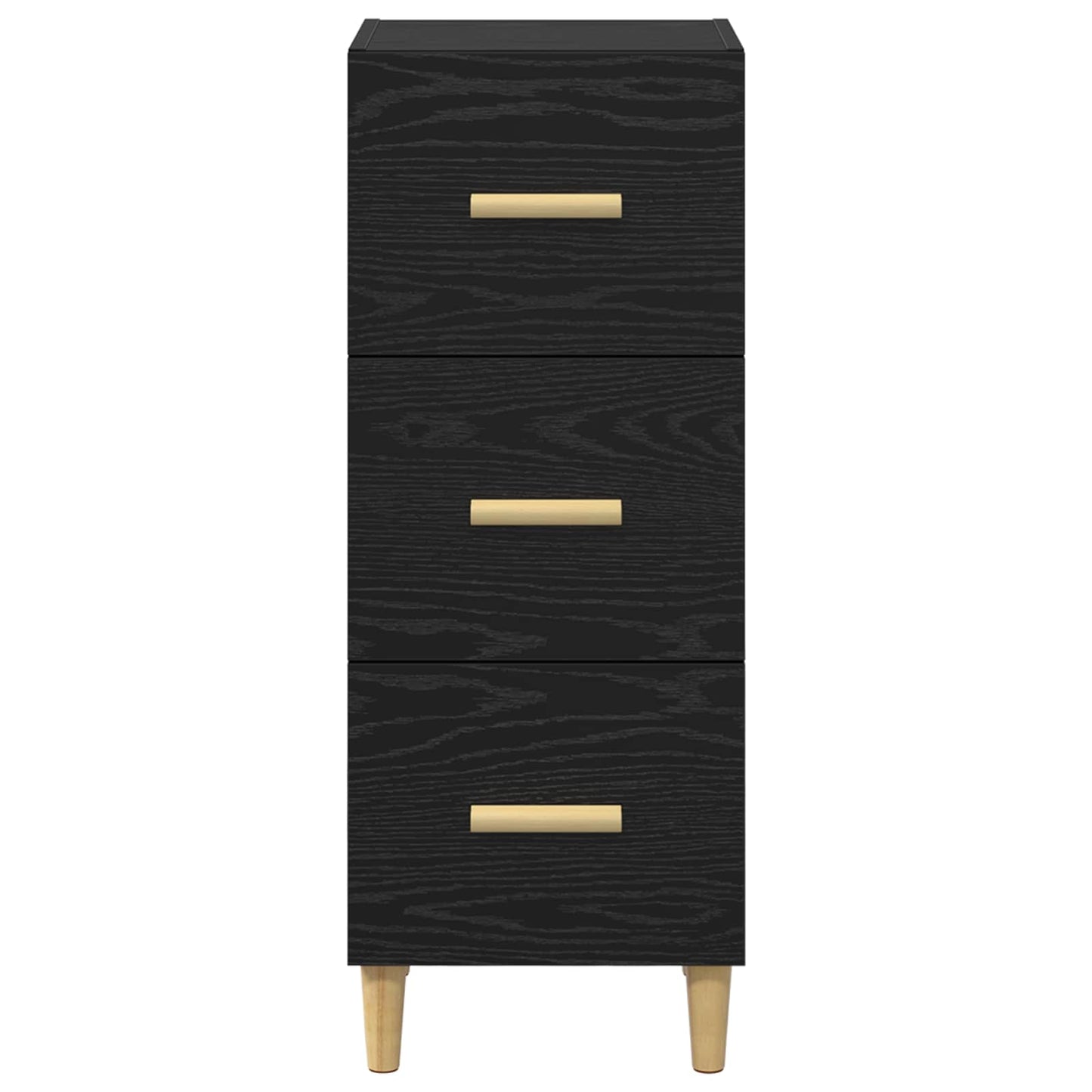 vidaXL Πλαϊνό γραφείο Μαύρη δρυς 34,5 x 34 x 90 εκ. Επεξεργασμένο ξύλο