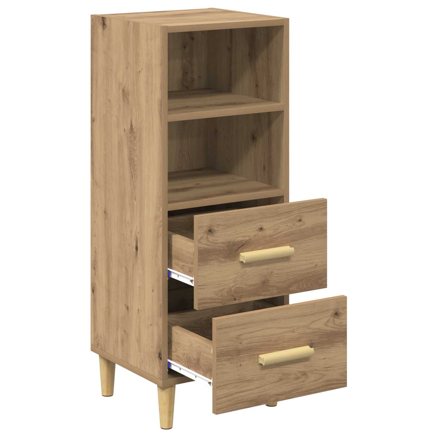 vidaXL Πλαϊνό γραφείο με συρτάρι artisan δρυς 34 x 34.5 x 90 εκ