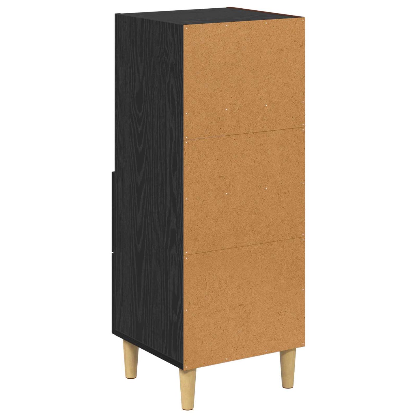 vidaXL Πλαϊνό γραφείο Μαύρη δρυς 34 x 34.5 x 90 εκ Επεξεργασμένο ξύλο