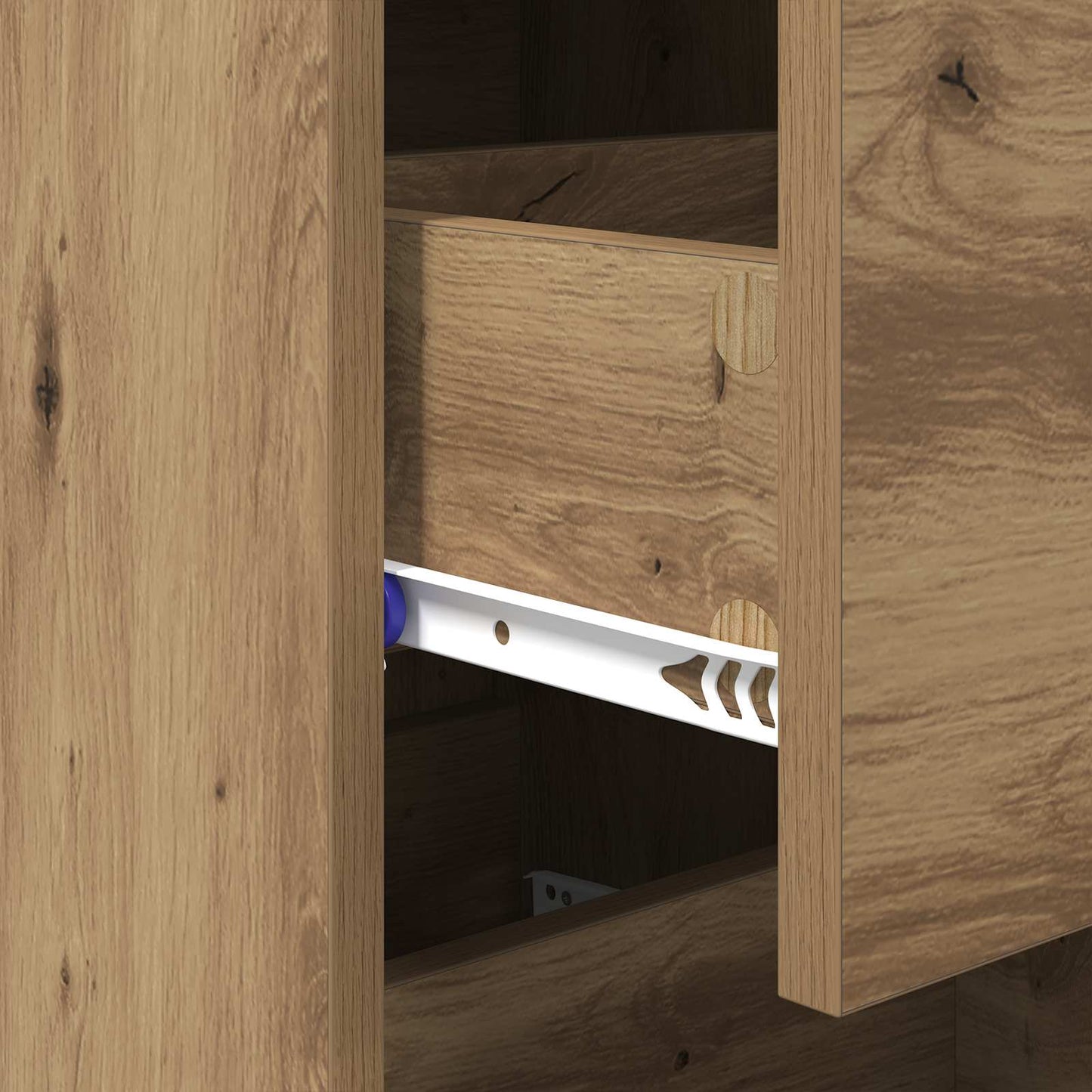vidaXL Πλαϊνό γραφείο artisan δρυς 34 x 34.5 x 90 εκ