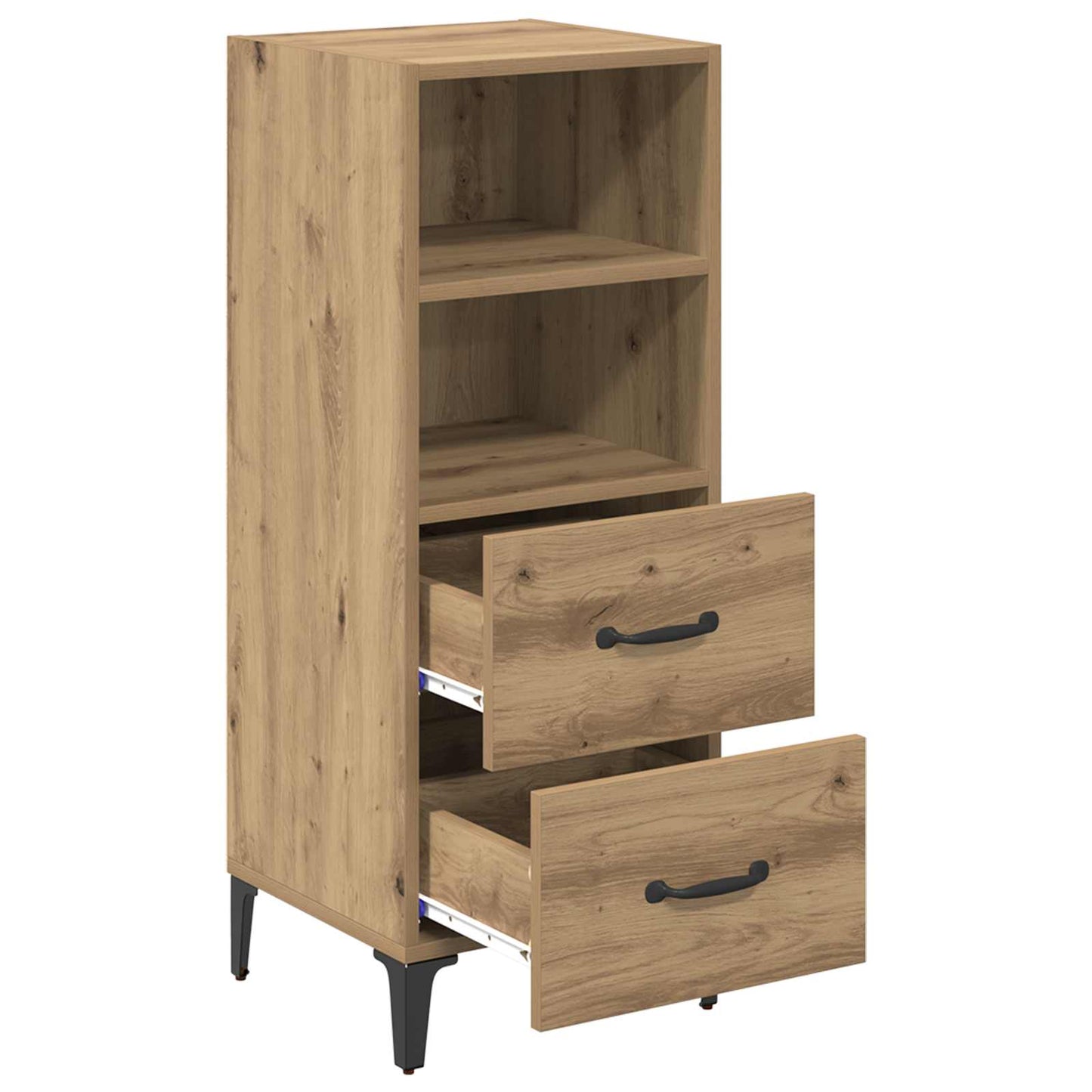 vidaXL Πλαϊνό γραφείο artisan δρυς 34 x 34.5 x 90 εκ