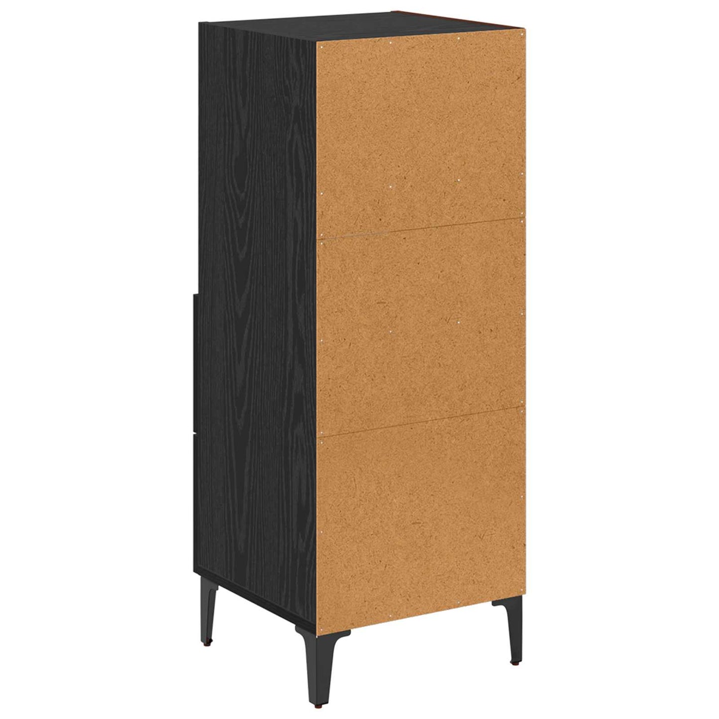 vidaXL Πλαϊνό γραφείο Μαύρη δρυς 34 x 34.5 x 90 εκ Επεξεργασμένο ξύλο