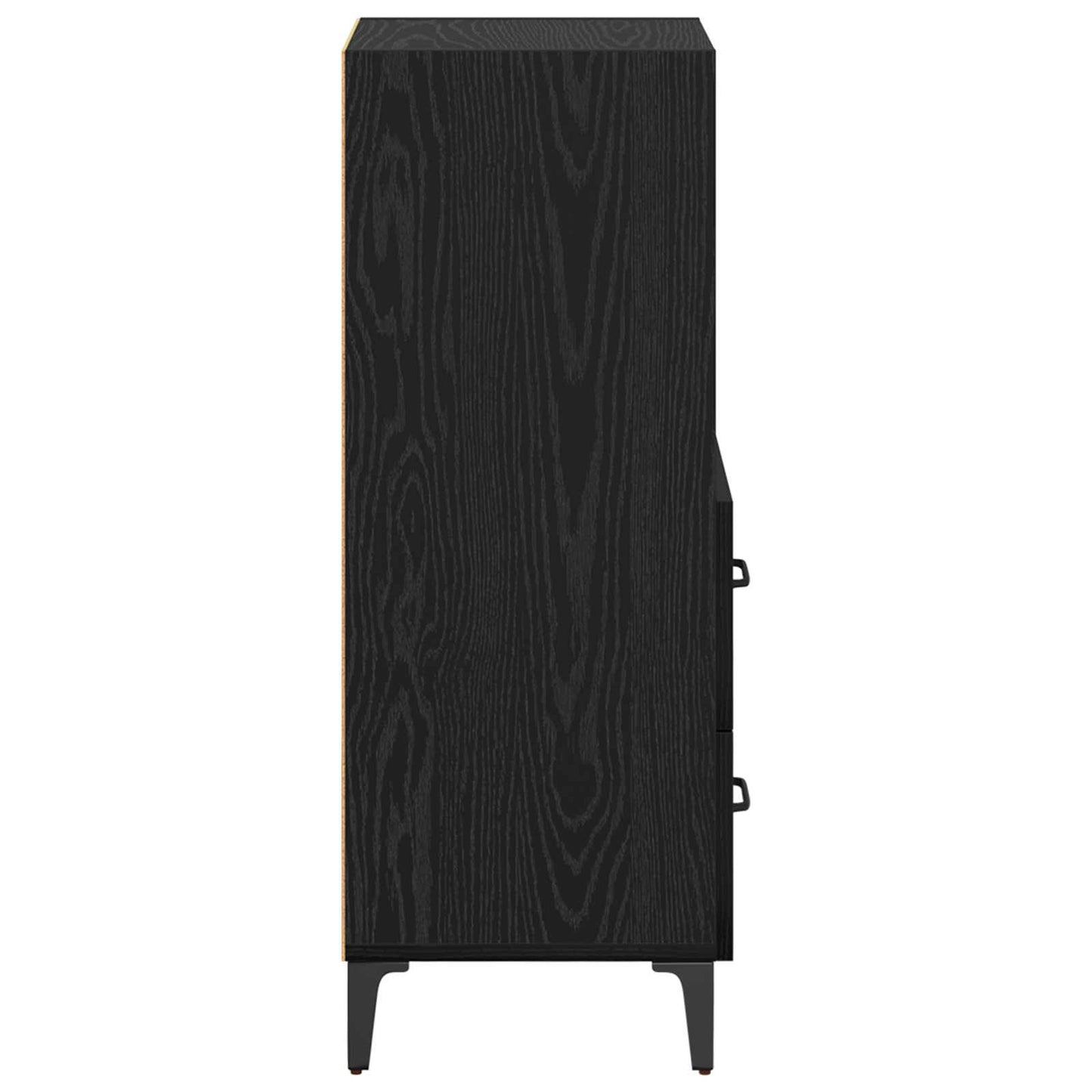 vidaXL Πλαϊνό γραφείο Μαύρη δρυς 34 x 34.5 x 90 εκ Επεξεργασμένο ξύλο