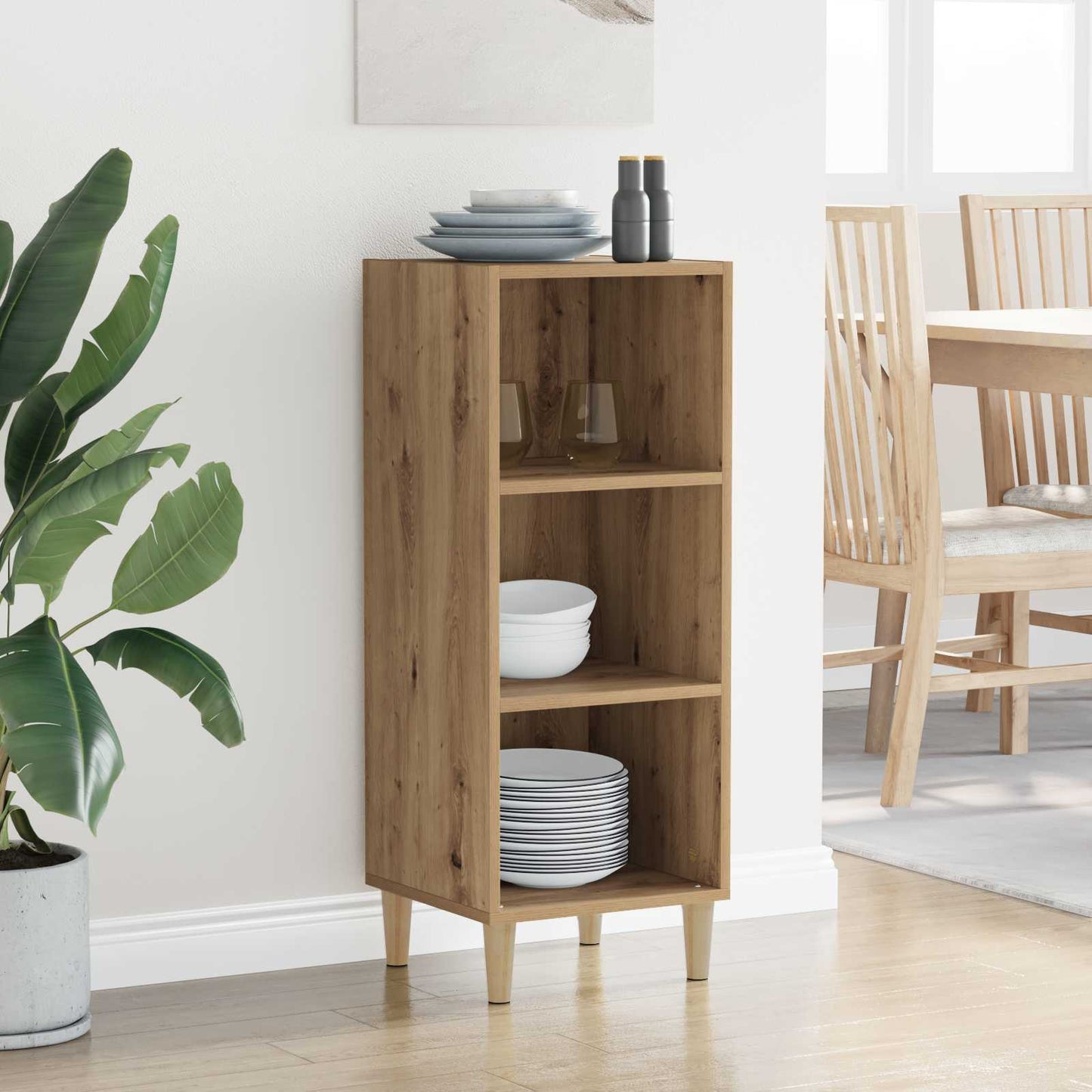 vidaXL Πλαϊνό γραφείο Artisan Oak 34,5 x 32,5 x 90 εκ.